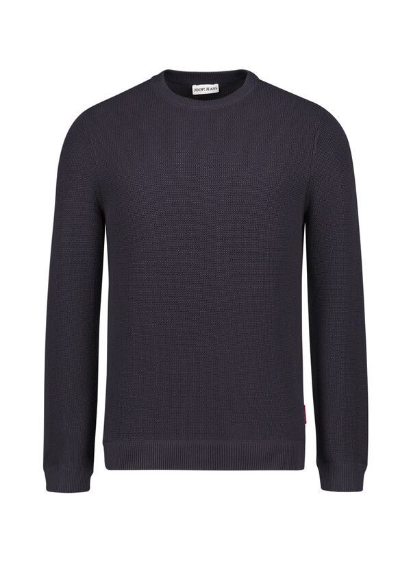 Pullover Peosius, Baumwolle, dunkelblau strukturiert