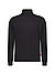 Rollkragenpullover Lemrigo, Wolle, schwarz meliert - schwarz