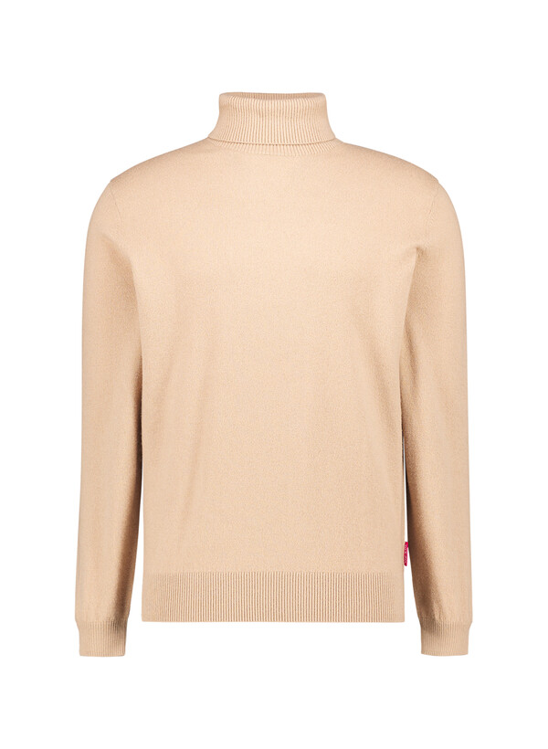 Rollkragenpullover Lemrigo, Wolle, beige