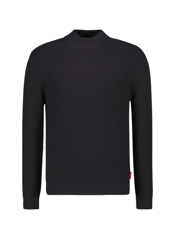 Pullover Orlissor, Baumwolle-Wolle, schwarz strukturiert