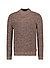 Pullover Orlissor, Baumwolle-Wolle, beige-braun meliert - dunkelbraun