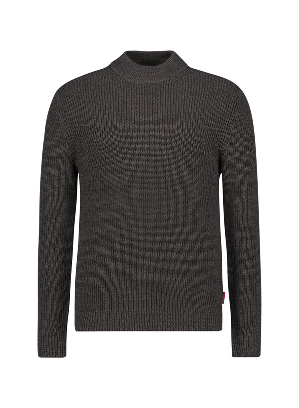 Pullover Orlissor, Baumwolle-Wolle, dunkelgrün-schwarz meliert
