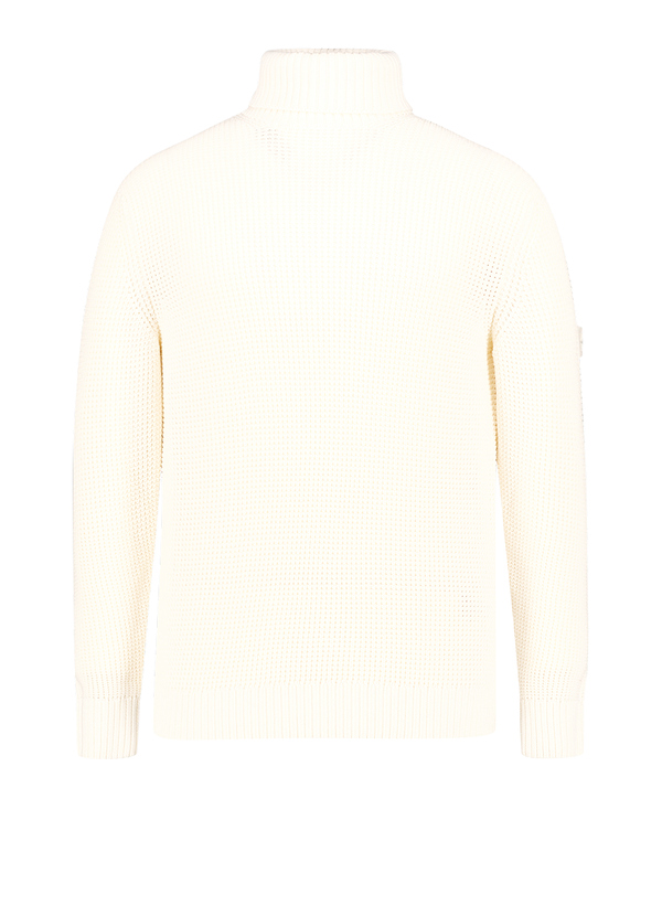 Rollkragenpullover Horiano, Baumwolle, ecru