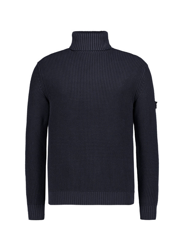 Rollkragenpullover Horiano, Baumwolle, dunkelblau