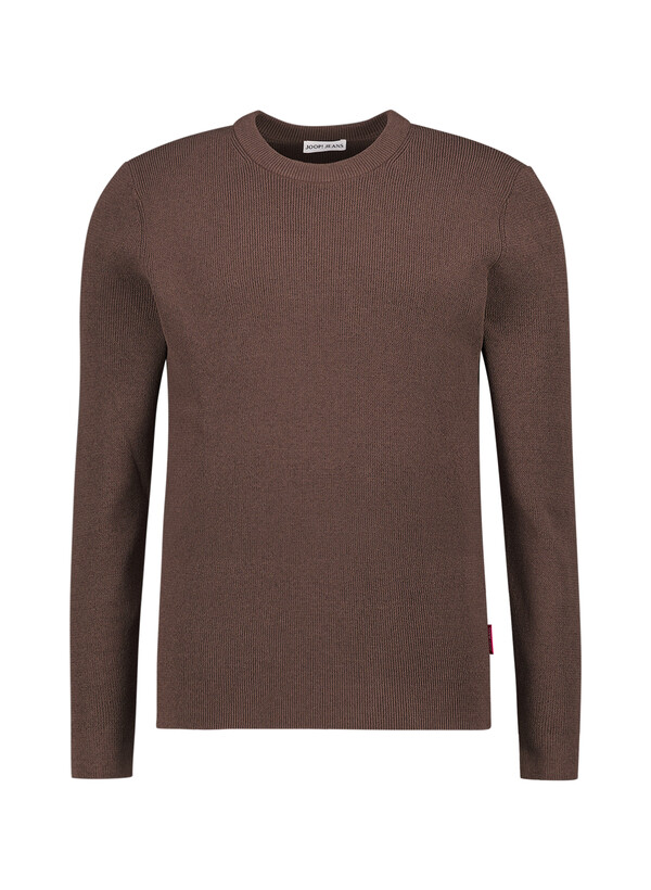 Pullover Chaspor, Baumwolle-Microfaser, dunkelbraun meliert