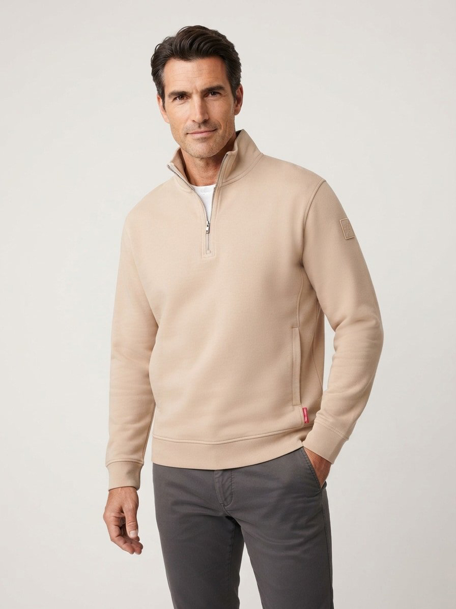 Sweatshirt Pellin , Baumwolle, beige