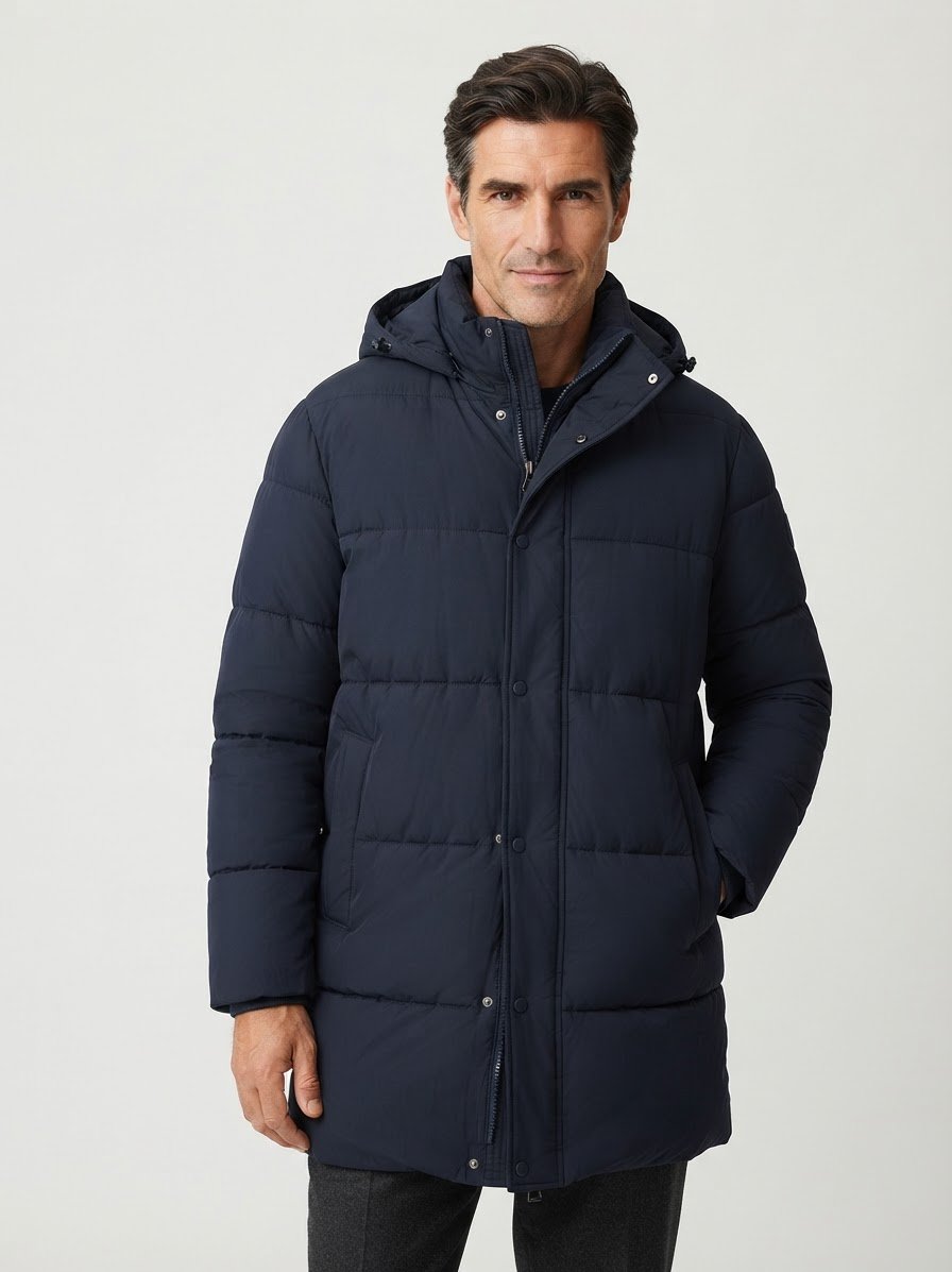Parka Davies, Mikrofaser wasserabweisend, dunkelblau