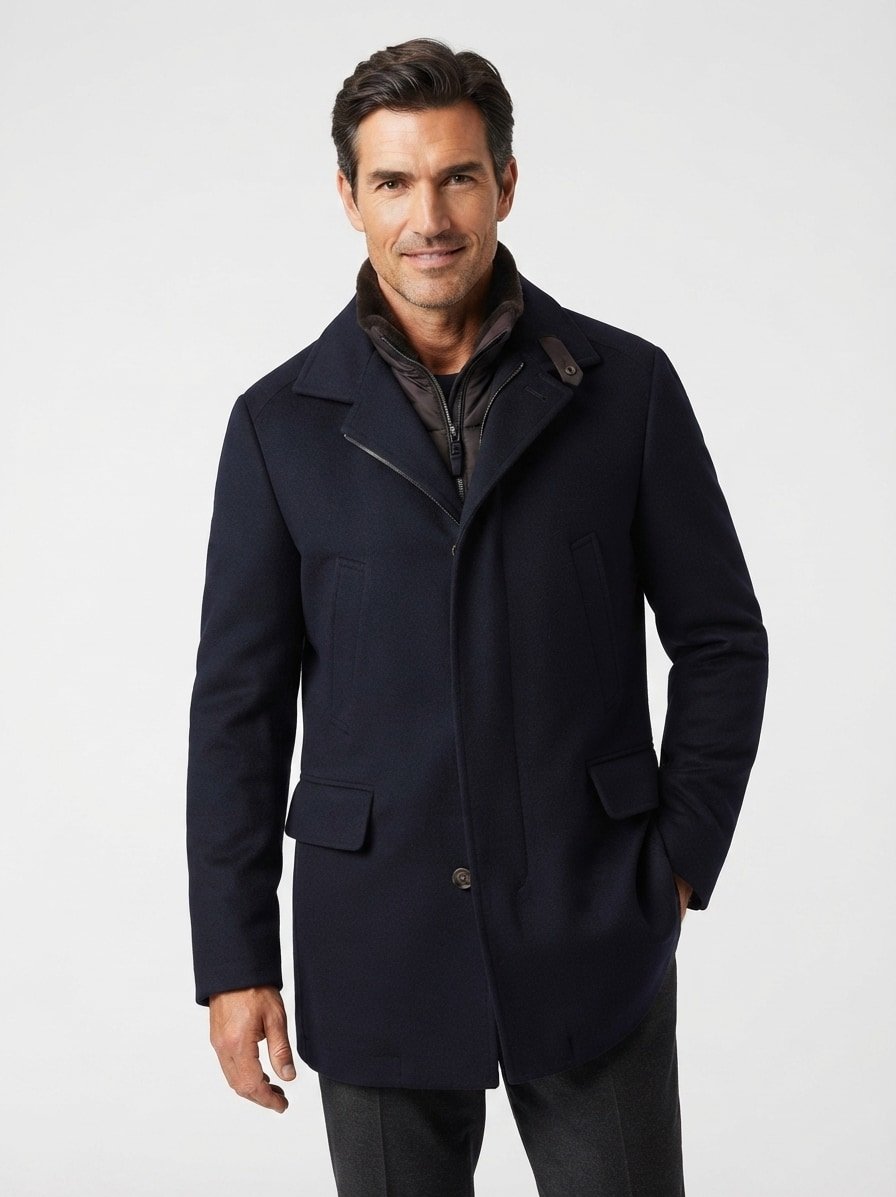 Steppjacke Joshas, Mikrofaser wasserabweisend, schwarz