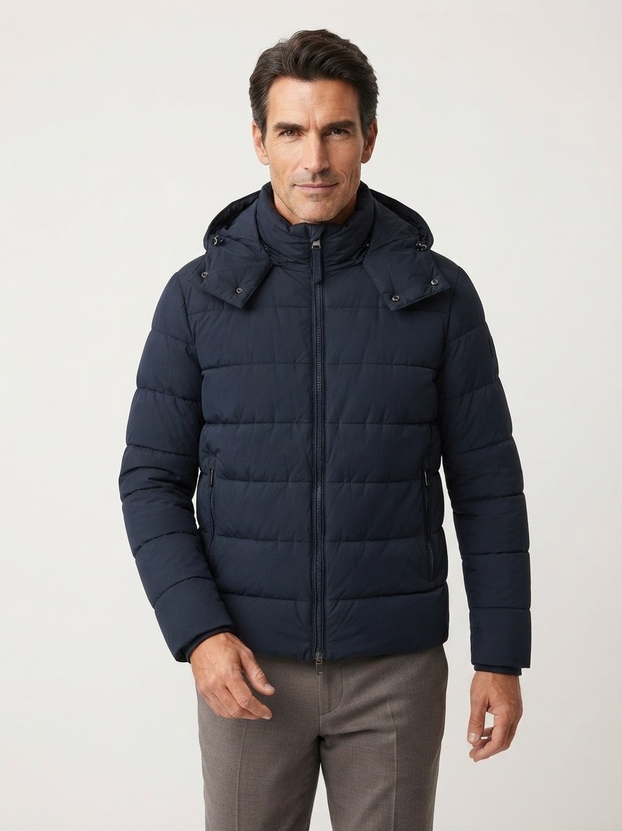 Steppjacke Joshas, Mikrofaser wasserabweisend, dunkelblau