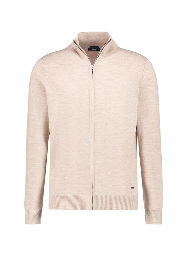 Cardigan Davis, Merinowolle extrafein, beige meliert