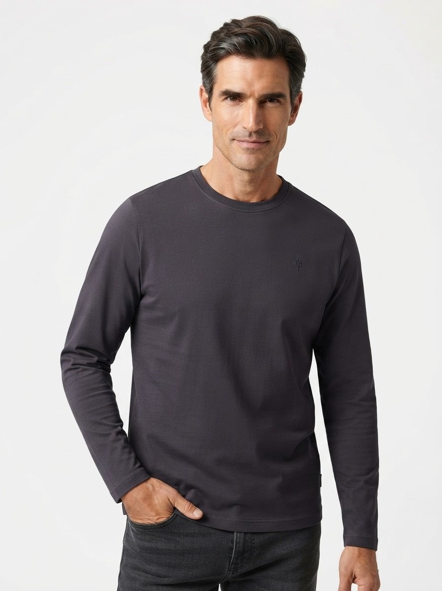 Longsleeve Pino, Baumwolle, navy