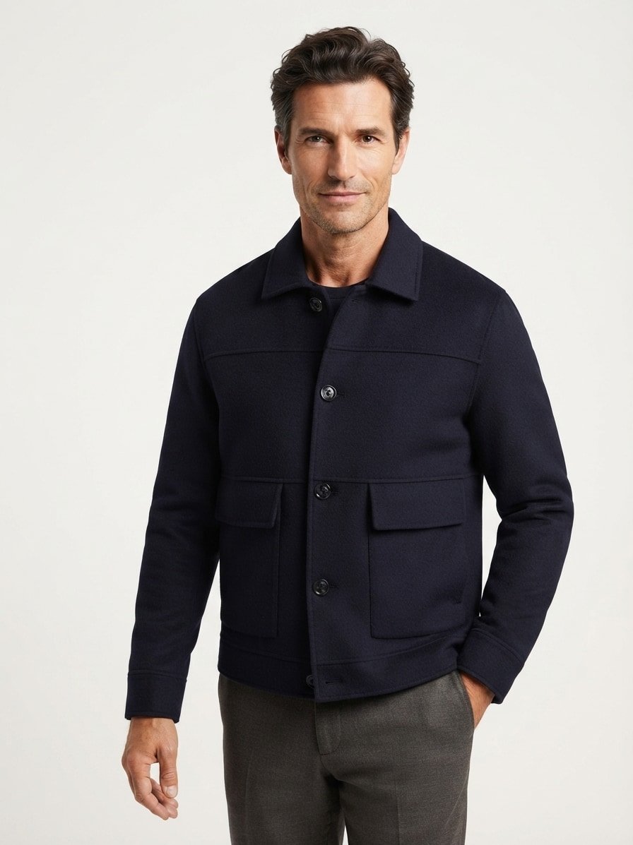 Jacke, Wolle, dunkelblau