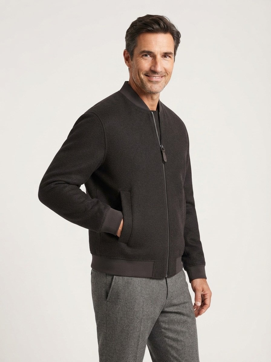 Blouson, Wolle, dunkelbraun