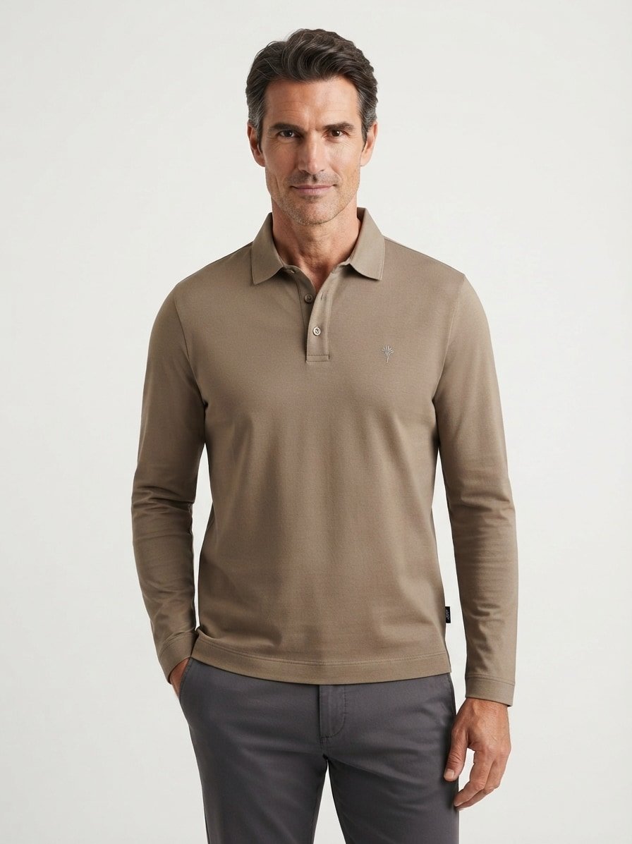 Polo-Shirt, Baumwoll-Jersey, oliv
