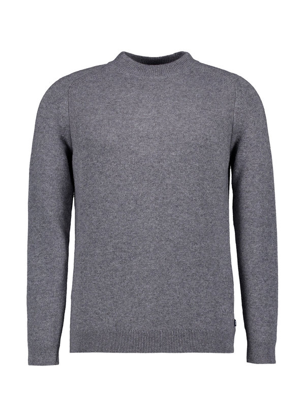 Stehkragenpullover Wylandor, Wollmischung mit Cashmere, grau meliert
