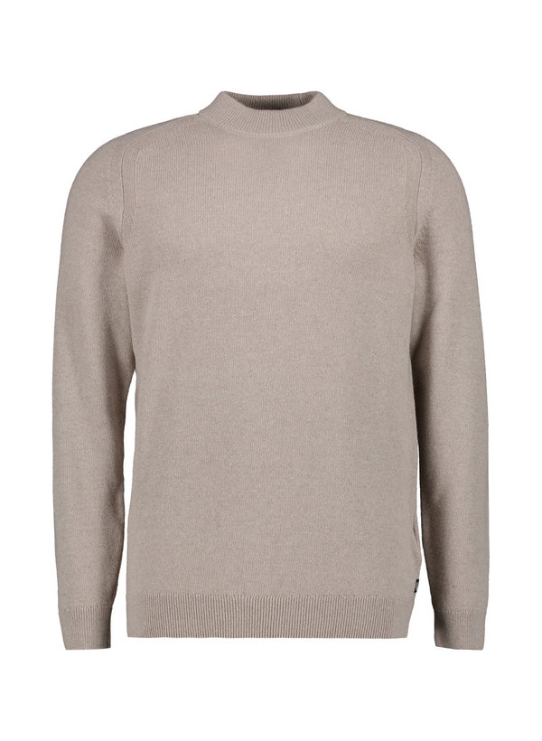 Stehkragenpullover Wylandor, Wollmischung mit Cashmere, hellbeige meliert