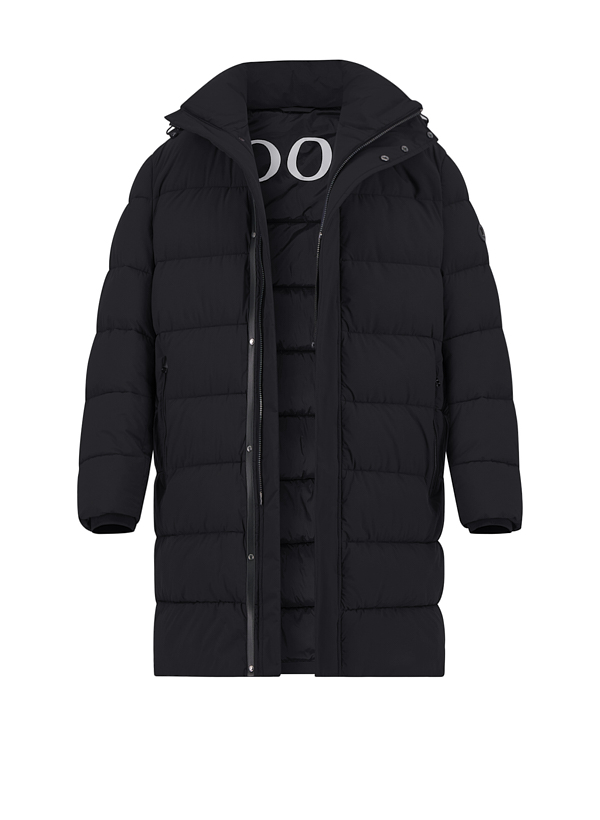 Parka, Mikrofaser wasserabweisend, schwarz
