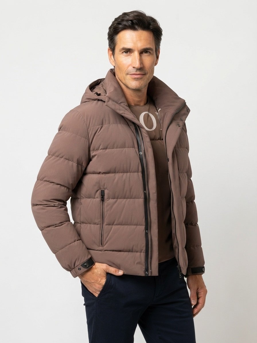 Steppjacke Donnar, Mikrofaser wasserabweisend, hellbraun