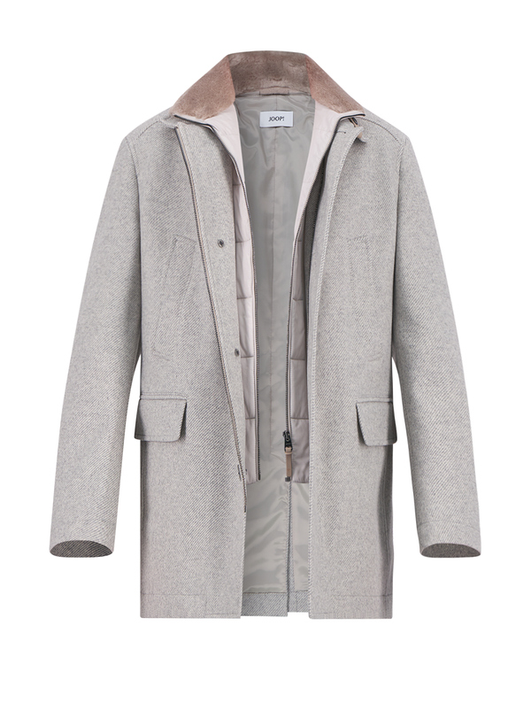 Jacke Gary, Wolle, grau meliert