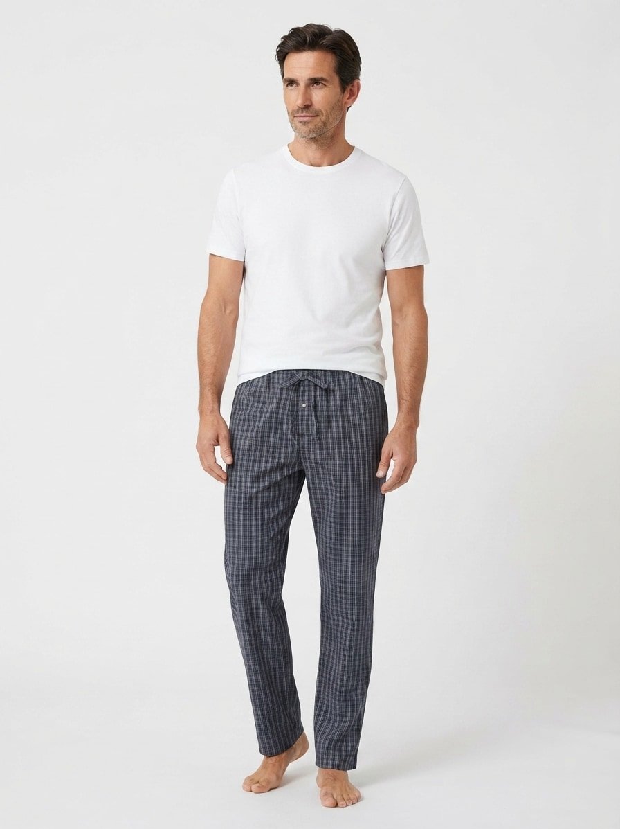 Pyjamashorts, Baumwolle, kariert