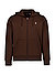 Sweatjacke, Baumwolle, schokobraun - schokobraun