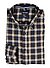 Hemd, Casual, Flanell, Button-Down, braun-blau kariert - braun-blau