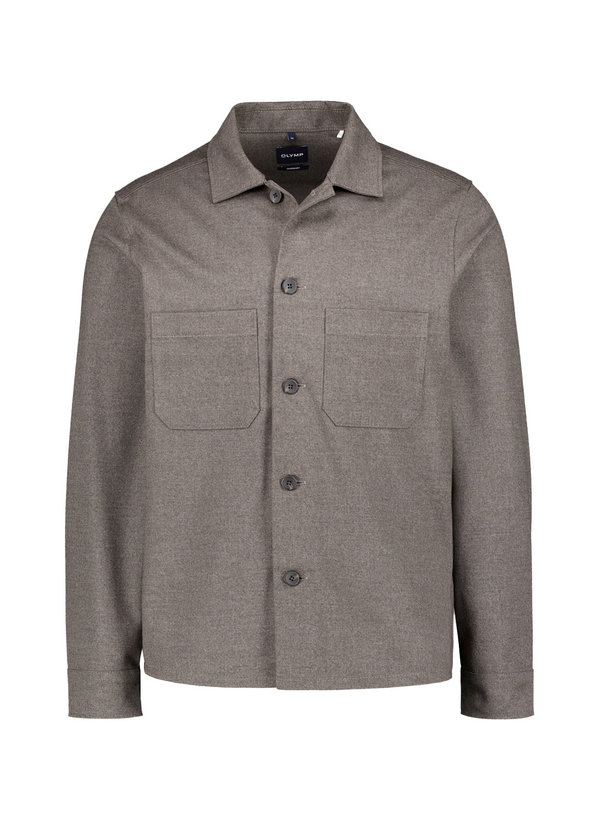 Overshirt, Viskose, Kent, Brusttasche, braun