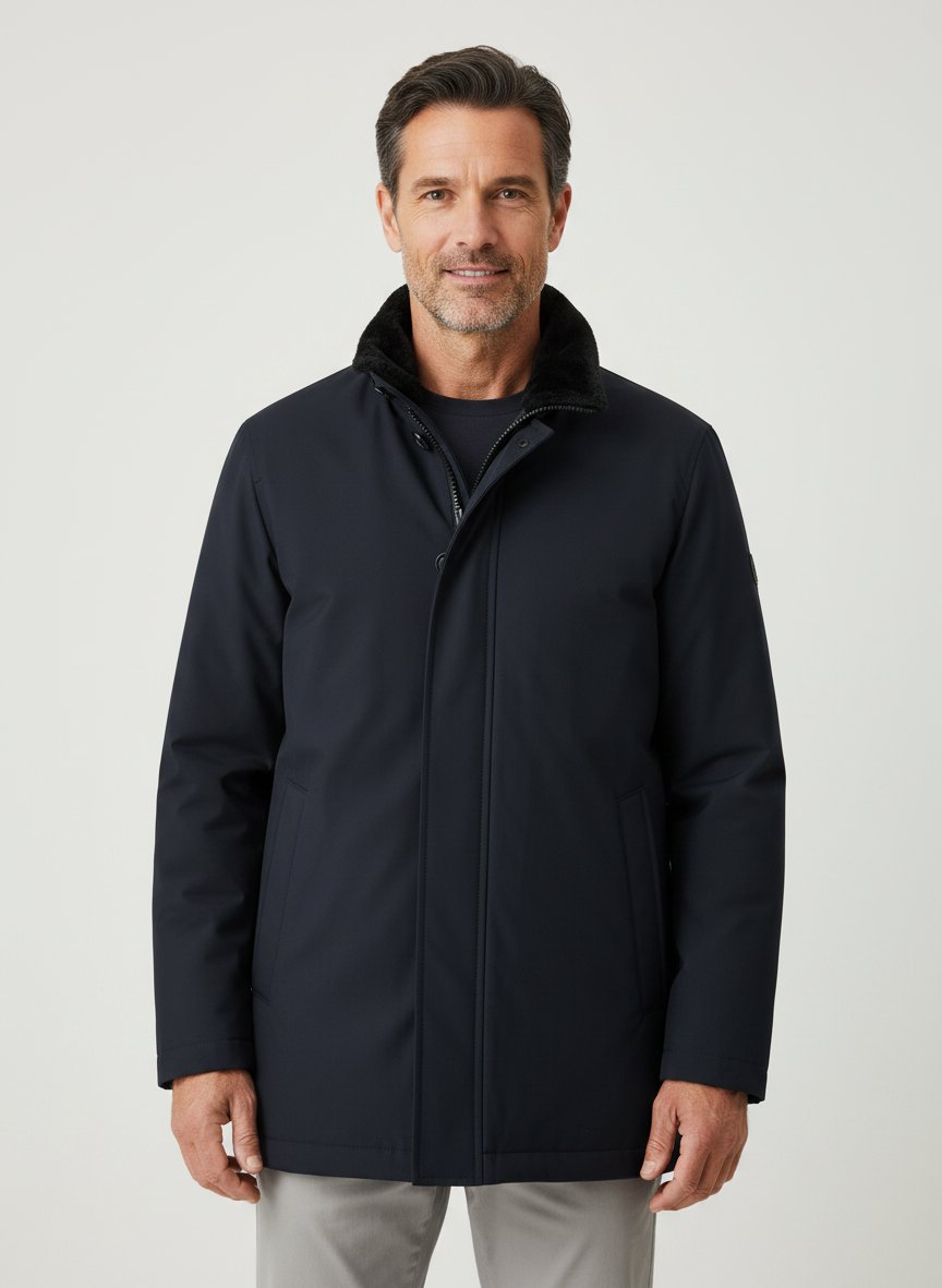 Funktionsjacke, Mikrofaser wasswerabweisend, nachtblau
