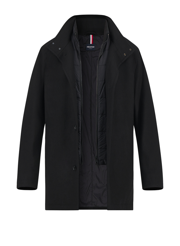Jacke, Wolle wattiert, schwarz