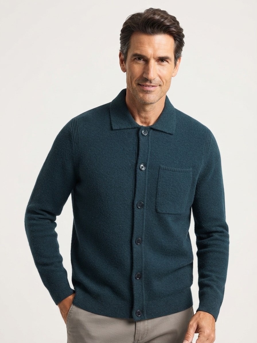 Strickjacke, Wolle, navy