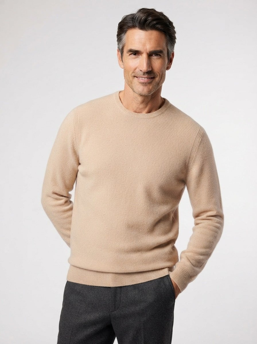 Pullover, Wolle, beige