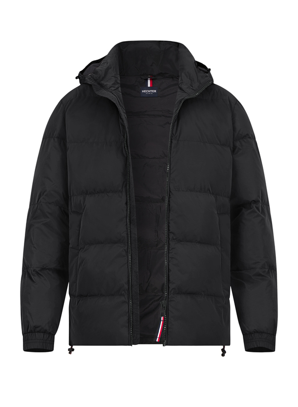 Steppjacke, Mikrofaser wasserabweisend, schwarz
