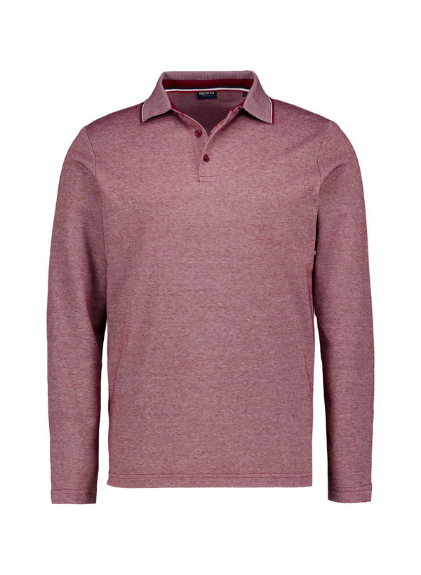 HECHTER PARIS Herren Polo-Shirt rot Baumwoll-Piqué
