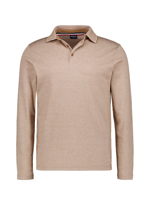 HECHTER PARIS Herren Polo-Shirt braun Baumwoll-Piqué