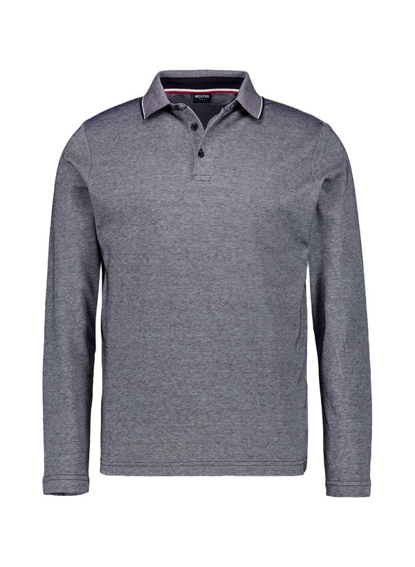 HECHTER PARIS Herren Polo-Shirt blau Baumwoll-Piqué