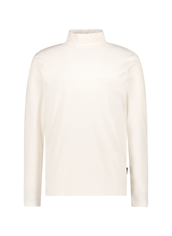 Rollkragenshirt, Baumwoll-Jersey, ecru