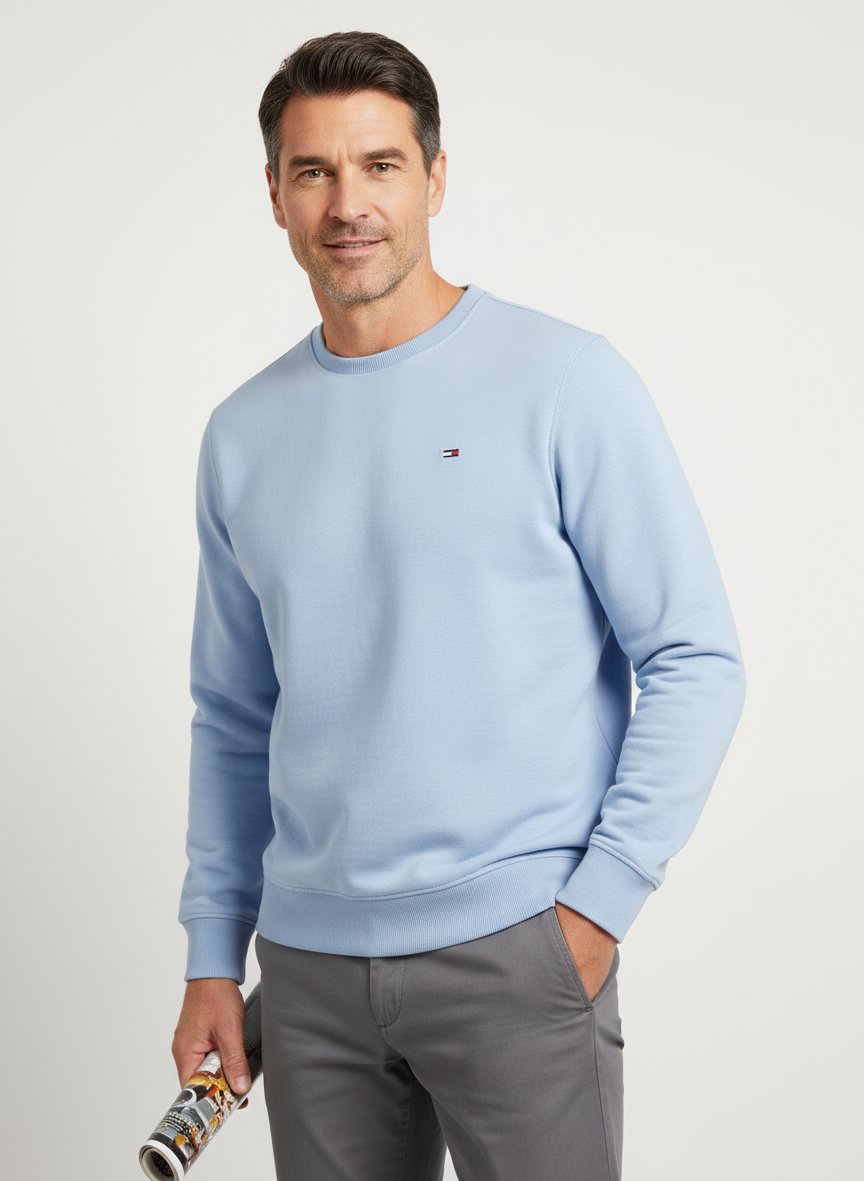 Sweatshirt, Baumwolle, hellblau