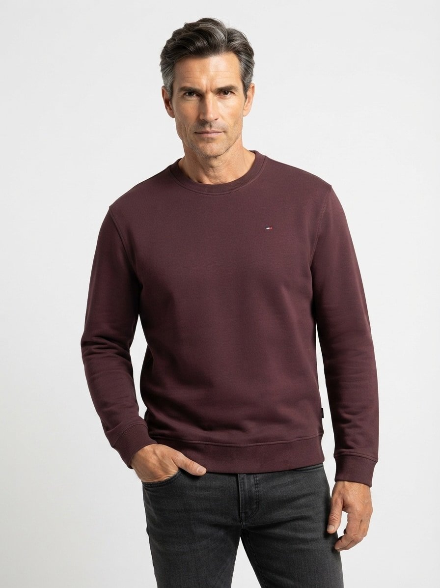 Sweatshirt, Baumwolle, plum