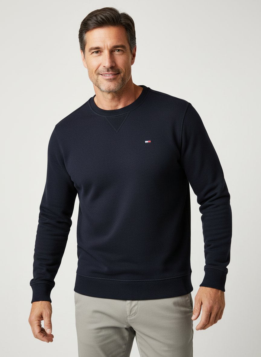 Sweatshirt, Baumwolle, nachtblau