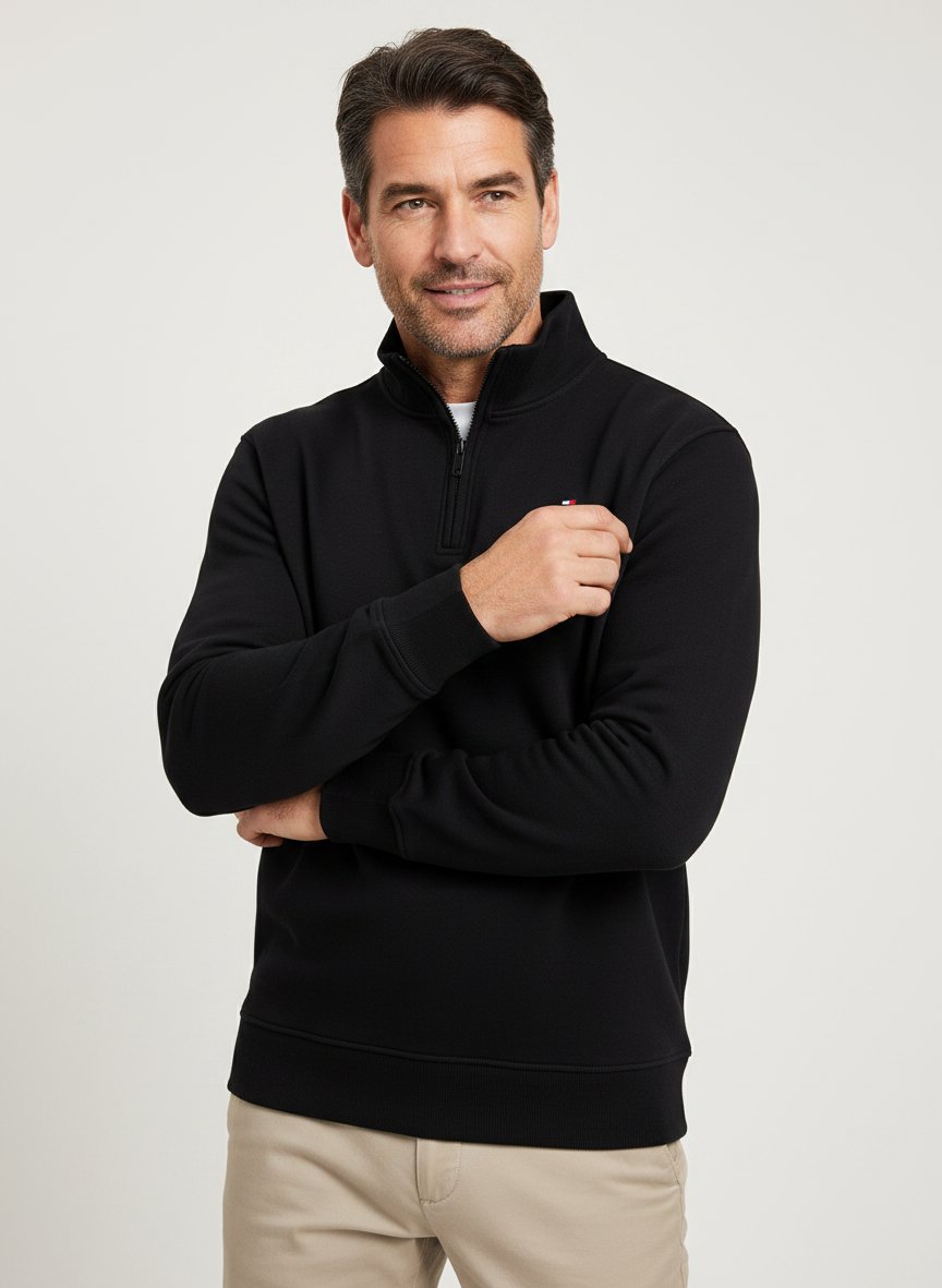 Sweatshirt, Baumwolle, schwarz