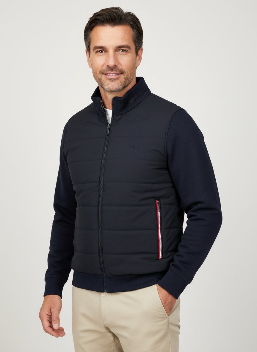 Hybrid Jacke, Baumwolle, nachtblau