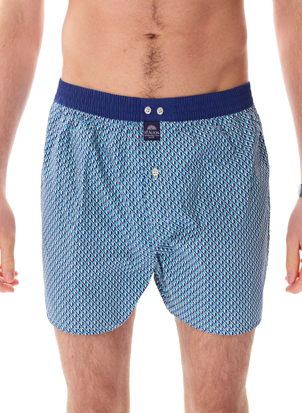 Boxershorts M5440 Baumwolle, türkis-blau gemustert