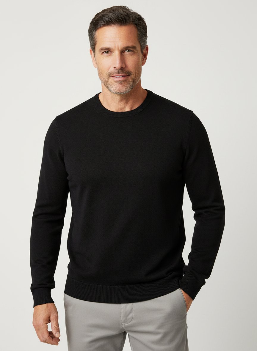 Pullover, Modal-Baumwolle, schwarz