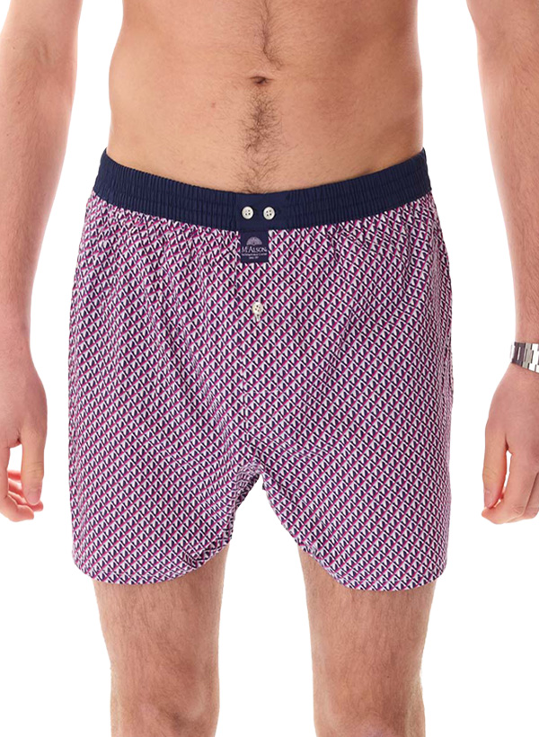 Boxershorts M5441, Baumwolle, pink-blau gemustert