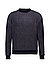 Pullover, Baumwolle, nachtblau-ecru meliert - nachtblau