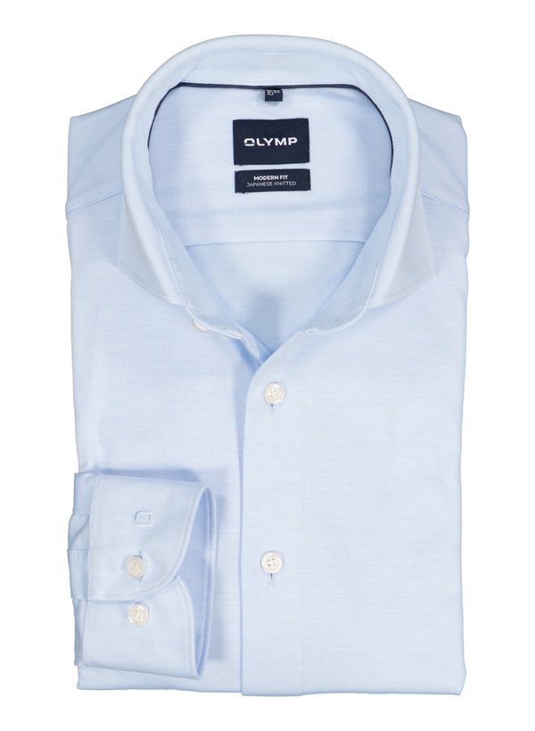 OLYMP Herren Hemd blau Jersey