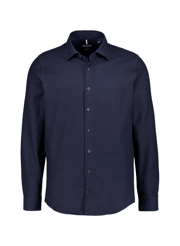 Hemd, Modern, Flanell, Kent, nachtblau