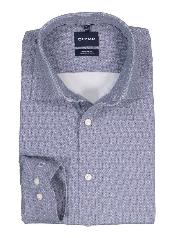 OLYMP Herren Hemd blau Jersey