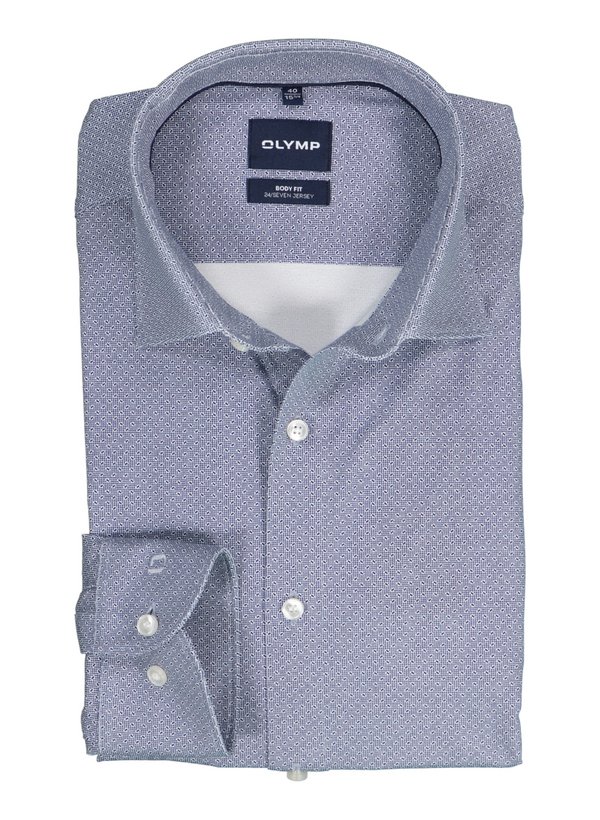 OLYMP Herren Hemd blau Jersey
