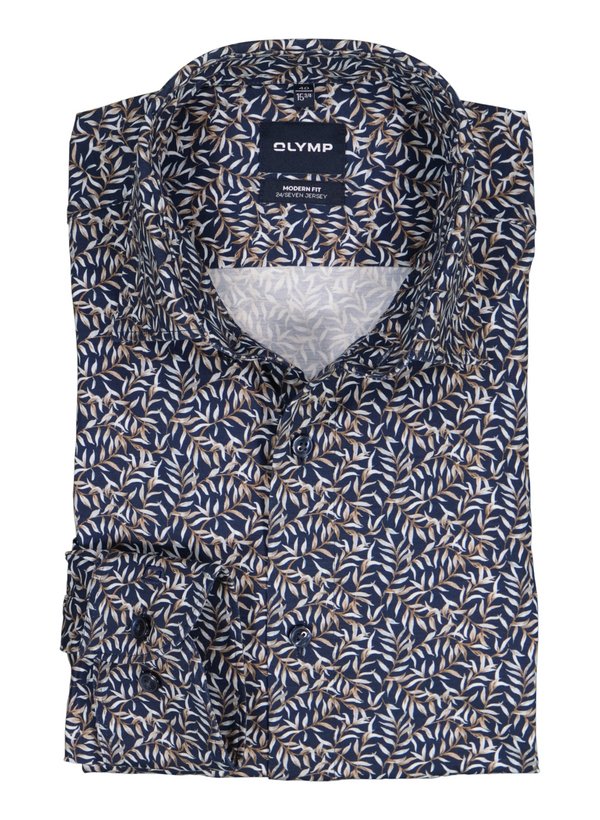 OLYMP Herren Hemd blau Jersey